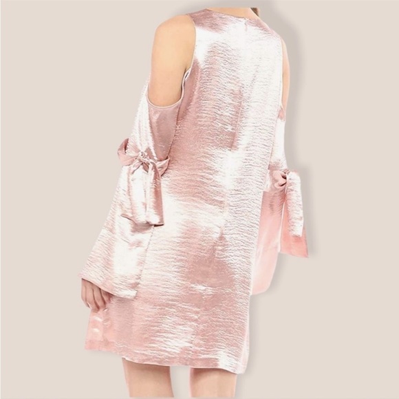 Rachel roy blush cold shoulder satin like dress - Picture 3 of 10